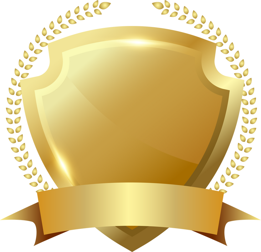 Anniversary golden shield